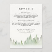 Wildflower Mountain Waterverf bruiloft Informatiekaartje (Voorkant)