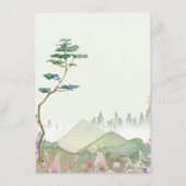 Wildflower Mountain Waterverf bruiloft Informatiekaartje (Achterkant)