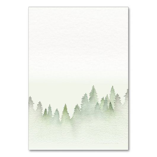 Wildflower Mountain Waterverf bruiloft Kaart (Achterkant)