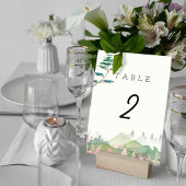 Wildflower Mountain Waterverf bruiloft Kaart