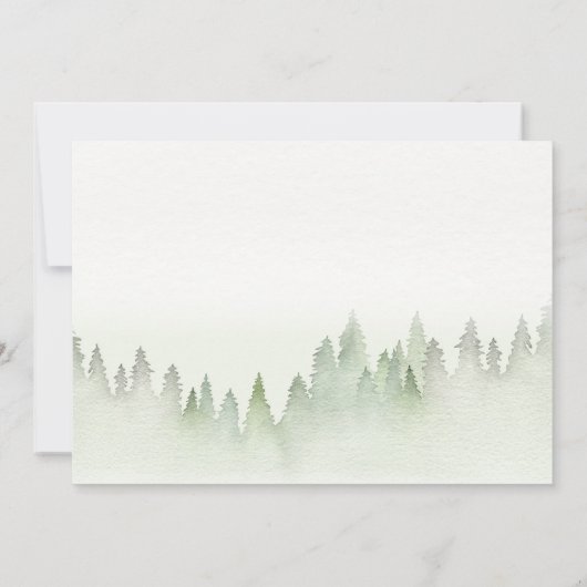 Wildflower Mountain Waterverf bruiloft Save The Date (Achterkant)