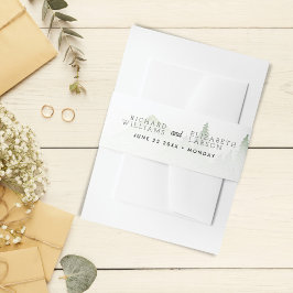 Wildflower Mountain Waterverf bruiloft Uitnodigingen Wikkel