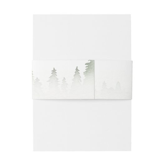 Wildflower Mountain Waterverf bruiloft Uitnodigingen Wikkel (Achterkant Voorbeeld)