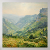 Wildflower Mountains Landschap-Impressionisme Kuns Poster (Voorkant)