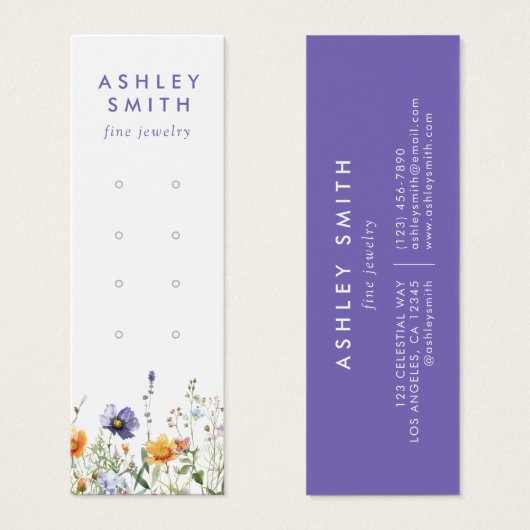 Wildflower Multiple Earring Display Kaart (Voorkant /achterkant)