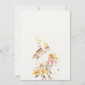 Wildflower Mushroom Autumn Botanical Verloving Kaart (Achterkant)