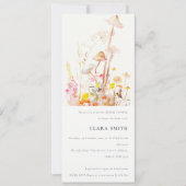 Wildflower Mushroom Autumn Botanical Vrijgezellenf Kaart (Voorkant)