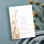 Wildflower Mushroom Autumn Botanical Vrijgezellenf Kaart