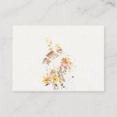 Wildflower Mushroom Fall Bruiloft Wishing Well Informatiekaartje (Achterkant)