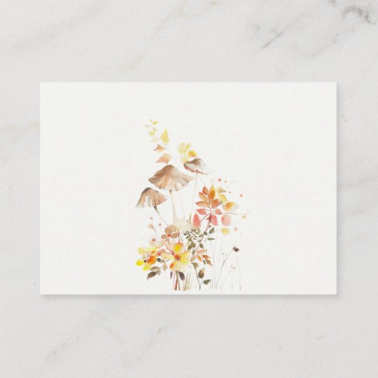 Wildflower Mushroom Fall Bruiloft Wishing Well Informatiekaartje (Achterkant)