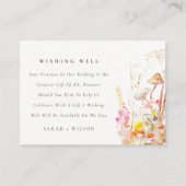 Wildflower Mushroom Fall Bruiloft Wishing Well Informatiekaartje (Voorkant)