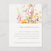 Wildflower Mushroom Herfst Botanische bruiloft Det Informatiekaartje (Voorkant)