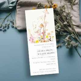 Wildflower Mushroom Herfst Botanische Koppels Douc Kaart