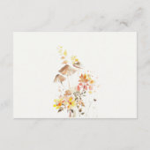 Wildflower Mushroom Herfst Leafy Wedding Receptie Informatiekaartje (Achterkant)