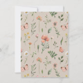 Wildflower "N" Hoge Stoel Bunting Banner Kaart (Achterkant)