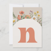 Wildflower "N" Hoge Stoel Bunting Banner Kaart (Voorkant)