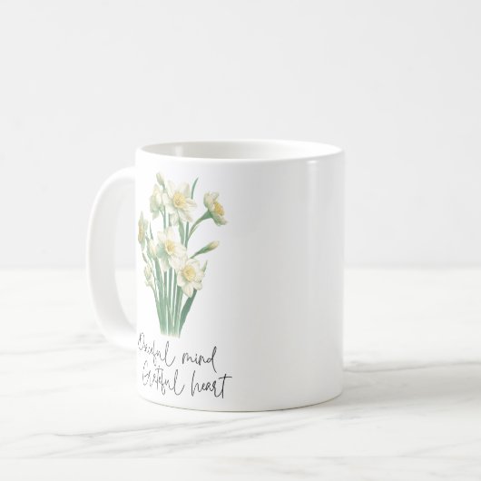 Wildflower Narcissus Coffee Mok (Voorkant links)