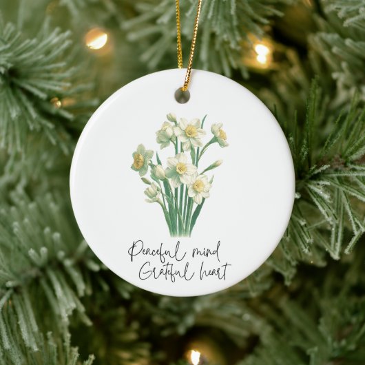 Wildflower Narcissus Keramisch Ornament (Boom)