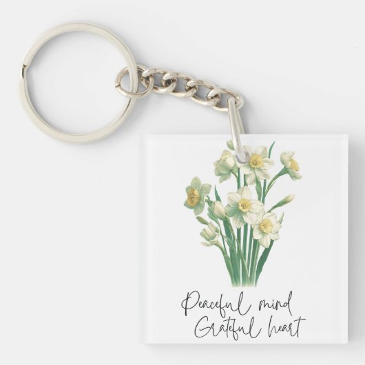 Wildflower Narcissus Sleutelhanger (voorkant)