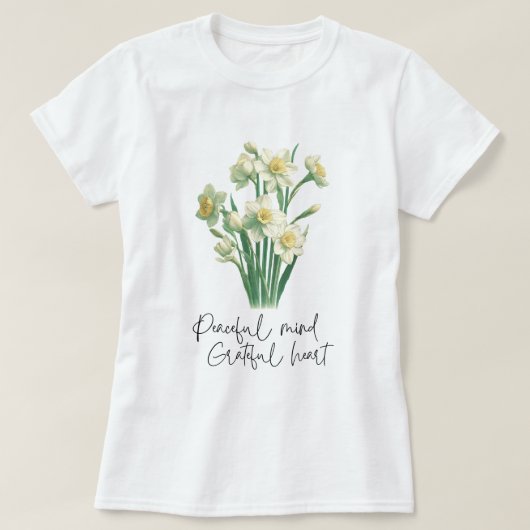 Wildflower Narcissus T-shirt (Design voorkant)