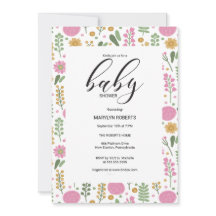 Wildflower Natural Bloom Lijst Nodig Baby shower u