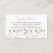 Wildflower Neutraal Baby shower Display Douche Informatiekaartje (Voorkant)