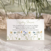 Wildflower Neutraal Baby shower Display Douche Informatiekaartje