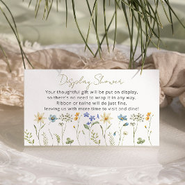 Wildflower Neutraal Baby shower Display Douche Informatiekaartje