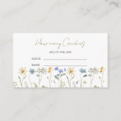 Wildflower Neutraal Baby shower Hoeveel Snoepjes Informatiekaartje (Voorkant)