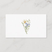Wildflower Neutraal Baby shower Luierverloting Informatiekaartje (Achterkant)