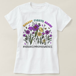 Wildflower Niemand vecht alleen Hodgkin's lymfoom T-shirt
