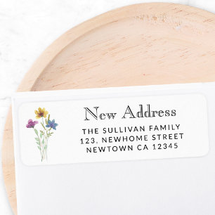 Wildflower Nieuw Adres Retouradres Label