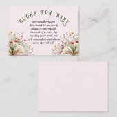 Wildflower Nieuw Chapter Baby shower Boeken voor B Informatiekaartje (Voorkant / Achterkant)