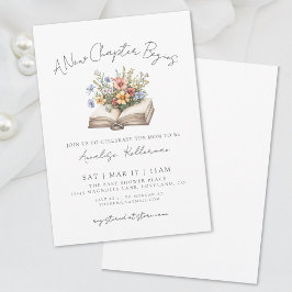 Wildflower Nieuw Chapter Book Baby shower Kaart