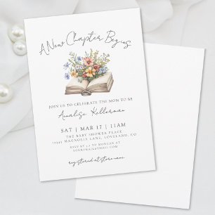 Wildflower Nieuw Chapter Book Baby shower Kaart