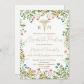 Wildflower Nursing Afstudeerfeest Kaart (Voorkant / Achterkant)