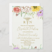 Wildflower Nursing Afstudeerfeest RN Kaart (Voorkant / Achterkant)