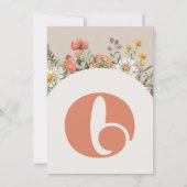 Wildflower "O" Hoge Stoel Bunting Banner Kaart (Voorkant)