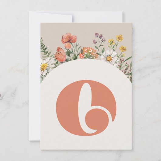 Wildflower "O" Hoge Stoel Bunting Banner Kaart (Voorkant)