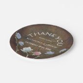Wildflower Oak Wood Weddenschap Papieren Bordje (Gekanteld)
