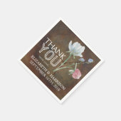 Wildflower Oak Wood Weddenschap Servetten (Hoek)