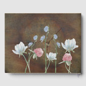 Wildflower Oak Wood Wedding Guest Book Gastenboek (Achterkant)