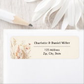 Wildflower off-white roze retouradres etiket (Insitu)