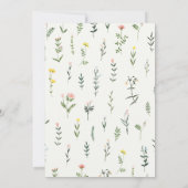 Wildflower Oh Baby Girl Baby shower Kaart (Achterkant)