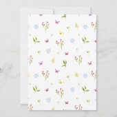 Wildflower Oh Baby Script Meisje Baby shower Kaart (Achterkant)