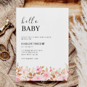 Wildflower Oh Baby shower Invitation Sjabloon Kaart