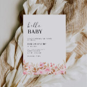 Wildflower Oh Baby shower Invitation Sjabloon Kaart