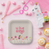 Wildflower One Wildflower Party Borden Papieren Bordje (Feest)