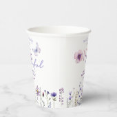 Wildflower Onederful 1e verjaardag Papieren bekers (Rechts)