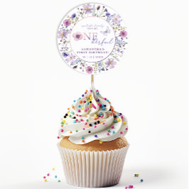 Wildflower ONEderful 1st Birthday Party Sticker